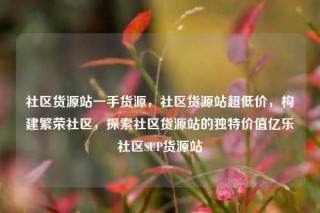 社区货源站一手货源，社区货源站超低价，构建繁荣社区，探索社区货源站的独特价值亿乐社区SUP货源站