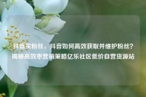 抖音买粉丝，抖音如何高效获取并维护粉丝？揭秘高效率营销策略亿乐社区低价自营货源站