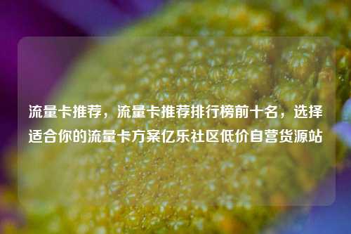 流量卡推荐，流量卡推荐排行榜前十名	，选择适合你的流量卡方案亿乐社区低价自营货源站  第1张