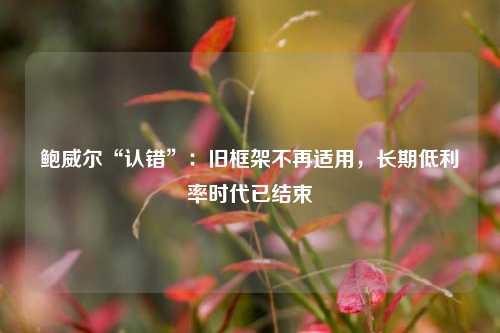 鲍威尔“认错”：旧框架不再适用	，长期低利率时代已结束  第1张